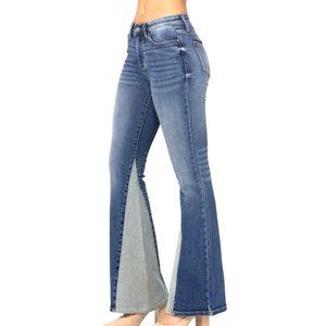 Judy Blue Frankie Two Tone Panel Flare Mid Rise 9/29